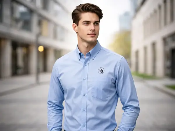 Camisa social masculina personalizada — Uniformes Corporativos