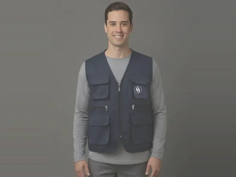 Colete Pescador com múltiplos bolsos